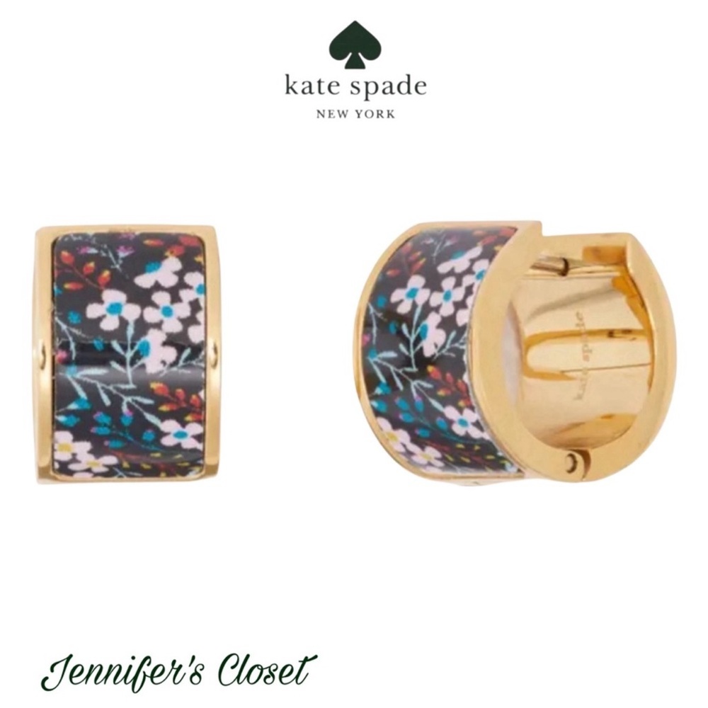 Kate Spade Earrings NWT / Flower Huggie Hoop Earrings